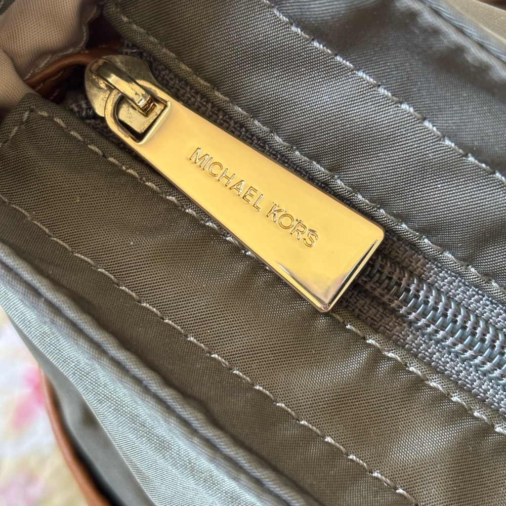 Michael Kors Olive and Tan Men's Backpack  #018 - Picture 11 of 15